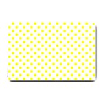 Polka Dots - Yellow on White Small Doormat