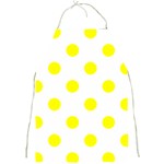 Polka Dots - Yellow on White Full Print Apron