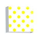 Polka Dots - Yellow on White 4 x 4  Acrylic Photo Block