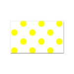 Polka Dots - Yellow on White Sticker Rectangular (100 pack)