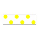 Polka Dots - Yellow on White Sticker Bumper (100 pack)