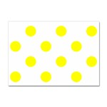 Polka Dots - Yellow on White Sticker A4 (100 pack)