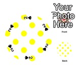 Polka Dots - Yellow on White Playing Cards 54 (Round)