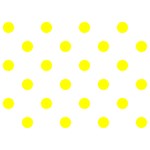 Polka Dots - Yellow on White Birthday Cake 3D Greeting Card (7x5)