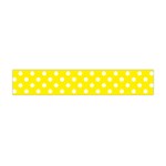 Polka Dots - White on Canary Yellow Flano Scarf (Mini)