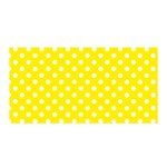Polka Dots - White on Canary Yellow Satin Wrap