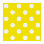 Polka Dots - White on Canary Yellow Medium Glasses Cloth (2 Sides)