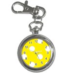 Polka Dots - White on Canary Yellow Key Chain Watch