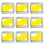 Polka Dots - White on Canary Yellow 9mm Italian Charm (9 pack)