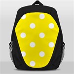 Polka Dots - White on Canary Yellow Backpack Bag