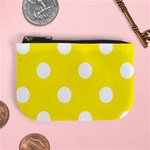 Polka Dots - White on Canary Yellow Mini Coin Purse