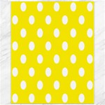 Polka Dots - White on Canary Yellow Canvas 11  x 14 