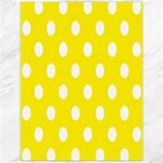 Polka Dots - White on Canary Yellow Canvas 12  x 16 