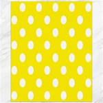 Polka Dots - White on Canary Yellow Canvas 16  x 20 