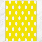 Polka Dots - White on Canary Yellow Canvas 18  x 24 