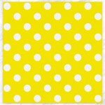 Polka Dots - White on Canary Yellow Canvas 20  x 20 
