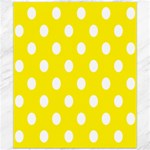 Polka Dots - White on Canary Yellow Canvas 20  x 24 