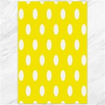 Polka Dots - White on Canary Yellow Canvas 20  x 30 