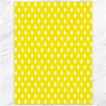 Polka Dots - White on Canary Yellow Canvas 36  x 48 
