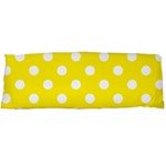Polka Dots - White on Canary Yellow Body Pillow Case (Dakimakura) (One Side)