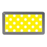 Polka Dots - White on Canary Yellow Memory Card Reader (Mini)