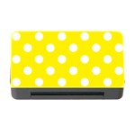 Polka Dots - White on Canary Yellow Memory Card Reader with CF