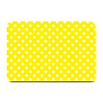 Polka Dots - White on Canary Yellow Plate Mat