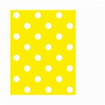 Polka Dots - White on Canary Yellow Small Garden Flag (Two Sides)