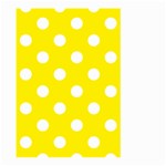 Polka Dots - White on Canary Yellow Large Garden Flag (Two Sides)