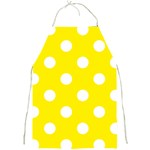 Polka Dots - White on Canary Yellow Full Print Apron