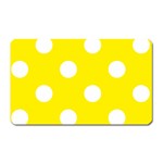 Polka Dots - White on Canary Yellow Magnet (Rectangular)