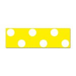 Polka Dots - White on Canary Yellow Sticker (Bumper)