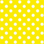Polka Dots - White on Canary Yellow ScrapBook Page 8  x 8 