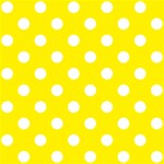 Polka Dots - White on Canary Yellow ScrapBook Page 12  x 12 