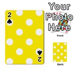 Polka Dots - White on Canary Yellow Playing Cards 54 Designs