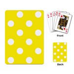 Polka Dots - White on Canary Yellow Playing Cards Single Design