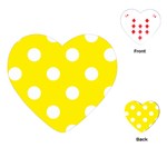 Polka Dots - White on Canary Yellow Playing Cards (Heart)