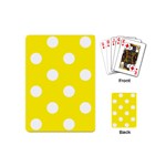 Polka Dots - White on Canary Yellow Playing Cards (Mini)