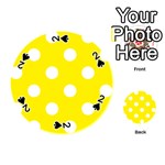 Polka Dots - White on Canary Yellow Playing Cards 54 (Round)