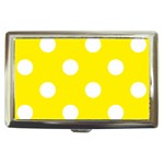 Polka Dots - White on Canary Yellow Cigarette Money Case