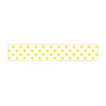 Polka Dots - Canary Yellow on White Flano Scarf (Mini)