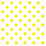 Polka Dots - Canary Yellow on White Large Satin Scarf (Square)