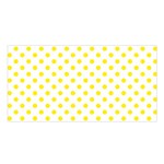 Polka Dots - Canary Yellow on White Satin Shawl