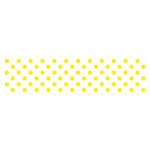 Polka Dots - Canary Yellow on White Satin Scarf (Oblong)