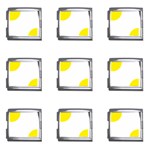 Polka Dots - Canary Yellow on White Mega Link Italian Charm (9 pack)