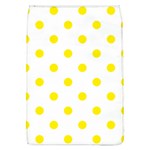 Polka Dots - Canary Yellow on White Removable Flap Cover (L)
