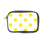 Polka Dots - Canary Yellow on White Coin Purse