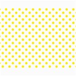 Polka Dots - Canary Yellow on White Collage 11  x 14 