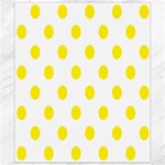 Polka Dots - Canary Yellow on White Canvas 8  x 10 