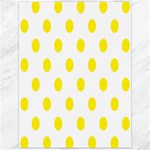 Polka Dots - Canary Yellow on White Canvas 12  x 16 